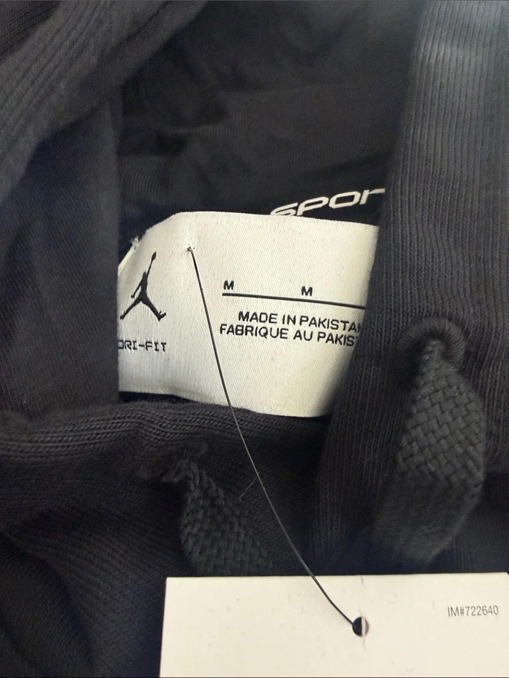 Jordan Sports Black Pullover Hoodie with White Jumpman